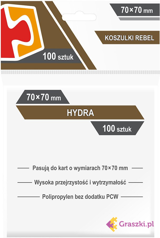 Koszulki na karty Rebel (70x70 mm) Hydra, 100 sztuk